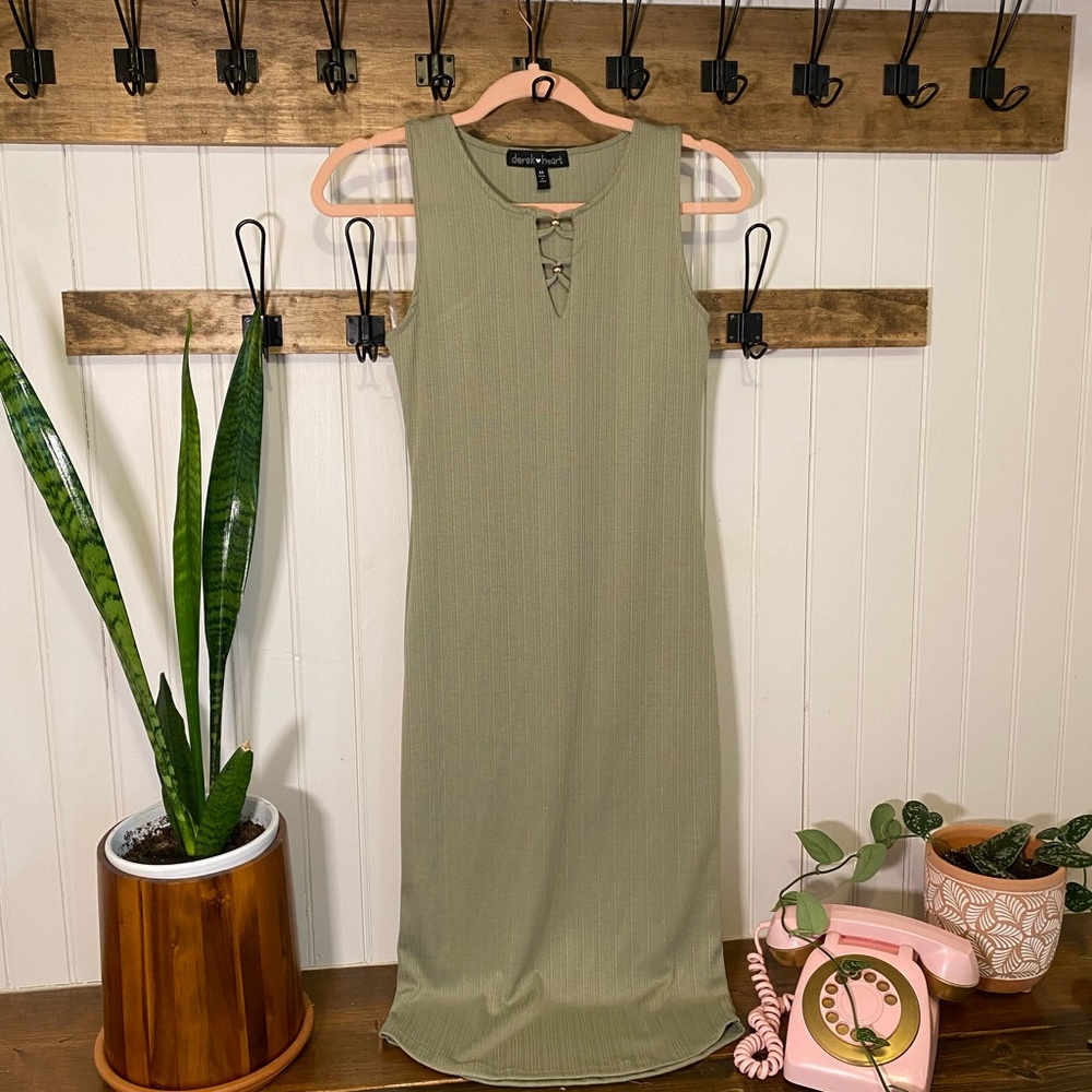 Sage green tank top dress